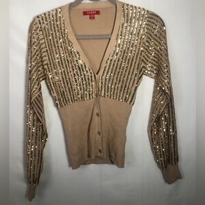 The Women’s or Girls Gold Sequins Top. GUESS. XS